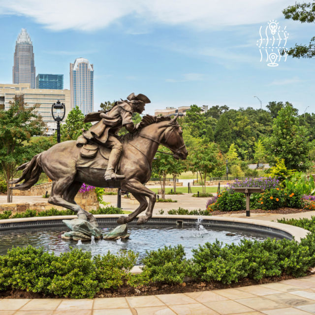 Within the Little Sugar Creek Greenway trail system is a multi-dimensional experience that celebrates Charlotte’s culture and educates users on Charlotte-Mecklenburg’s rich history. We worked with the County and local non-profit Trail of History to imagine a trail of 21 larger-than-life bronze statues of the men and women that contributed to the region's growth. #PlacesThatMatter #DrivenByStory
