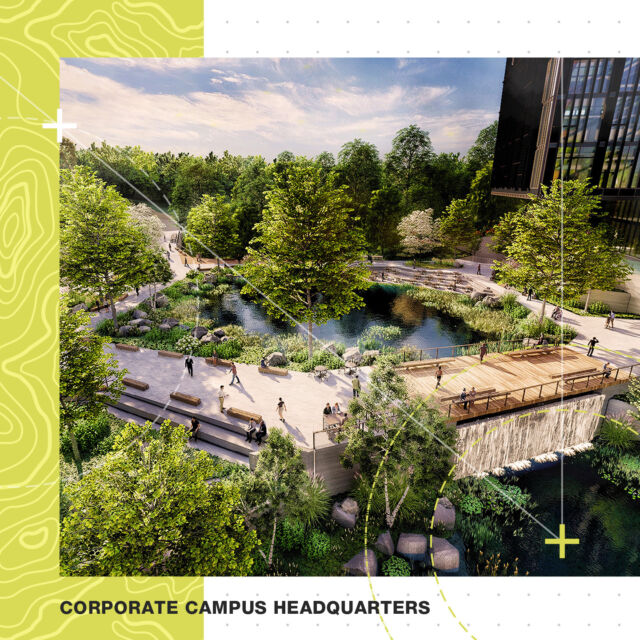 When designing their east coast headquarters, a global corporation prioritized the experience between spaces and the connection with the natural environment. With a significant investment in green infrastructure, open space amenities, and a network of trails and greenways they were able to provide employees opportunities for recreation and time in nature during the workday. These forward-thinking investments were also a key component in earning a WELL accreditation for enhanced access to nature. 

#LDProjects #LandDesign #CivilEngineering #PENCSummerConference