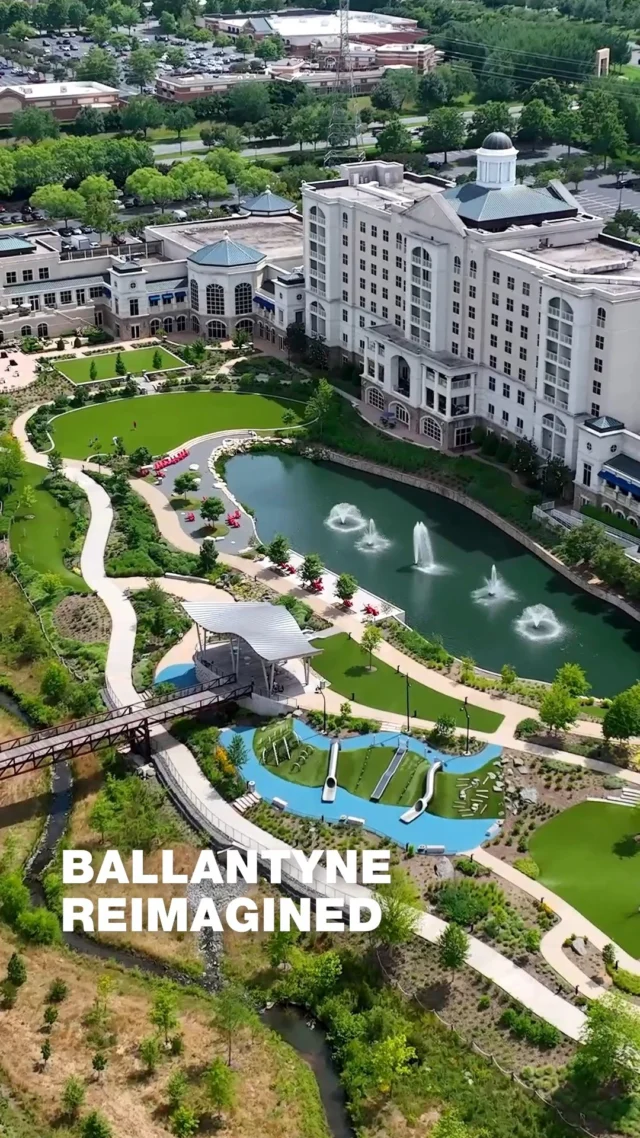 From fairways to community destination, Ballantyne Reimagined is creating new spaces for people to gather, shop, and connect with nature. With pedestrian trails, greenway connections, premier retail and dining, and a central park at its heart, activation is around every corner! #LDProjects 

@GoBallantyne @TheBowlNC @AmpBallantyne