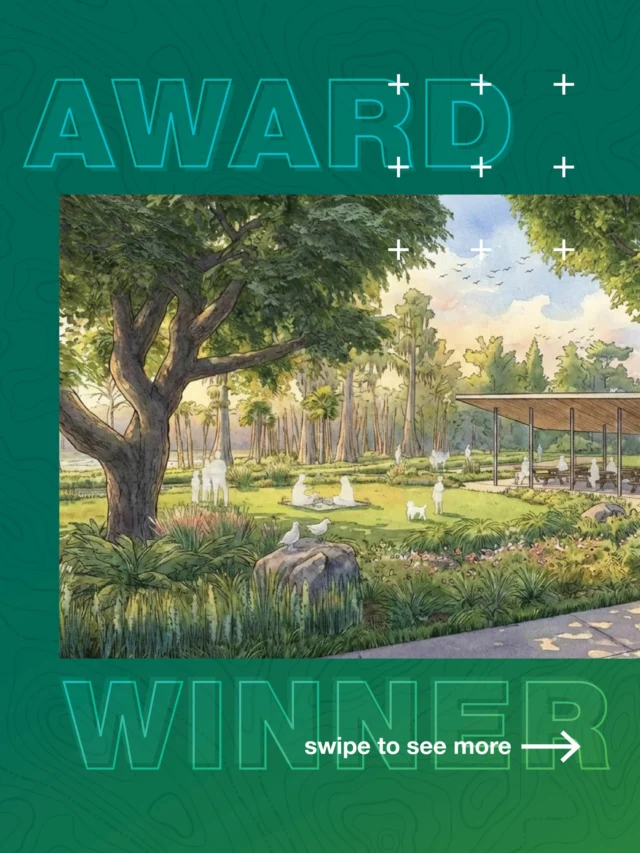 Thoughtfully woven into one of Central Florida's most ecologically significant landscapes, Westside Park was designed to preserve the area’s unique ecology. From carefully fitting new amenities around existing trees to protecting sensitive habitats and natural hydrology, the park creates new opportunities for people to experience the landscape while helping preserve it for generations to come. 
 
Learn more about Westside Park and its recent @ASLA_Florida Design Award recognition at the link in our bio.